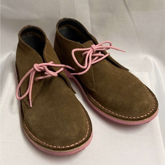 VELDSKOEN WOMEN'S HERITAGE PINK SOLE SUEDE LEATHER HANDCRAFTED BOOT SIZE 9 - Picture 6 of 8